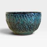 Tall Serving Bowl, SM - Textured Baja Blue 2