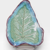 Leaf Dish - green/purple