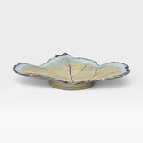 Pedestal Leaf Dish - California Surf