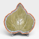 Pedestal Leaf Dish - Mountain Sunset