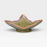 Pedestal Leaf Dish - Mountain Sunset