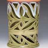 Double Walled Pedestal Vase - mountain sunset