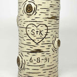 Custom Pillar Vases - aspen bark