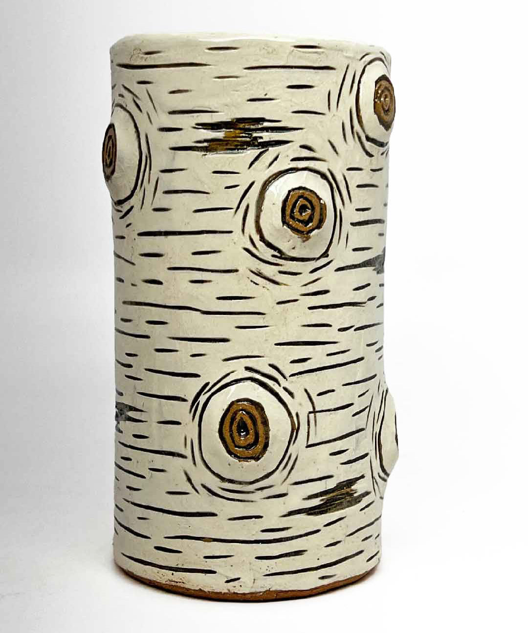 Pillar Vases - aspen bark