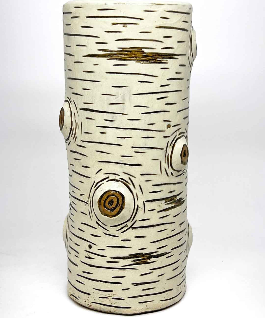 Pillar Vases - aspen bark