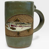 Window Mug, LG - Trout, Matte Green Glaze
