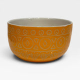 Soup Bowl, carved - orange
