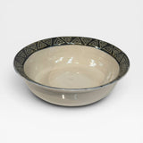 Pasta Bowl, carved - gray
