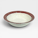 Pasta Bowl, carved - red