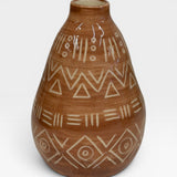 Bud Vase, carved - dusty pink