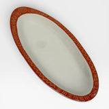 Oval Platter, carved - orange