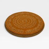 Pot Rest / Trivet with Cork Base - orange