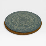 Pot Rest / Trivet with Cork Base - blue