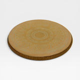 Pot Rest / Trivet with Cork Base - peach